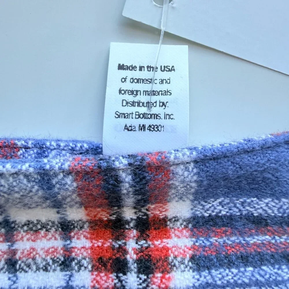 Smart Bottoms New Old Stock Plaid Bandana Bib Bundle One Size 100% Cotton USA